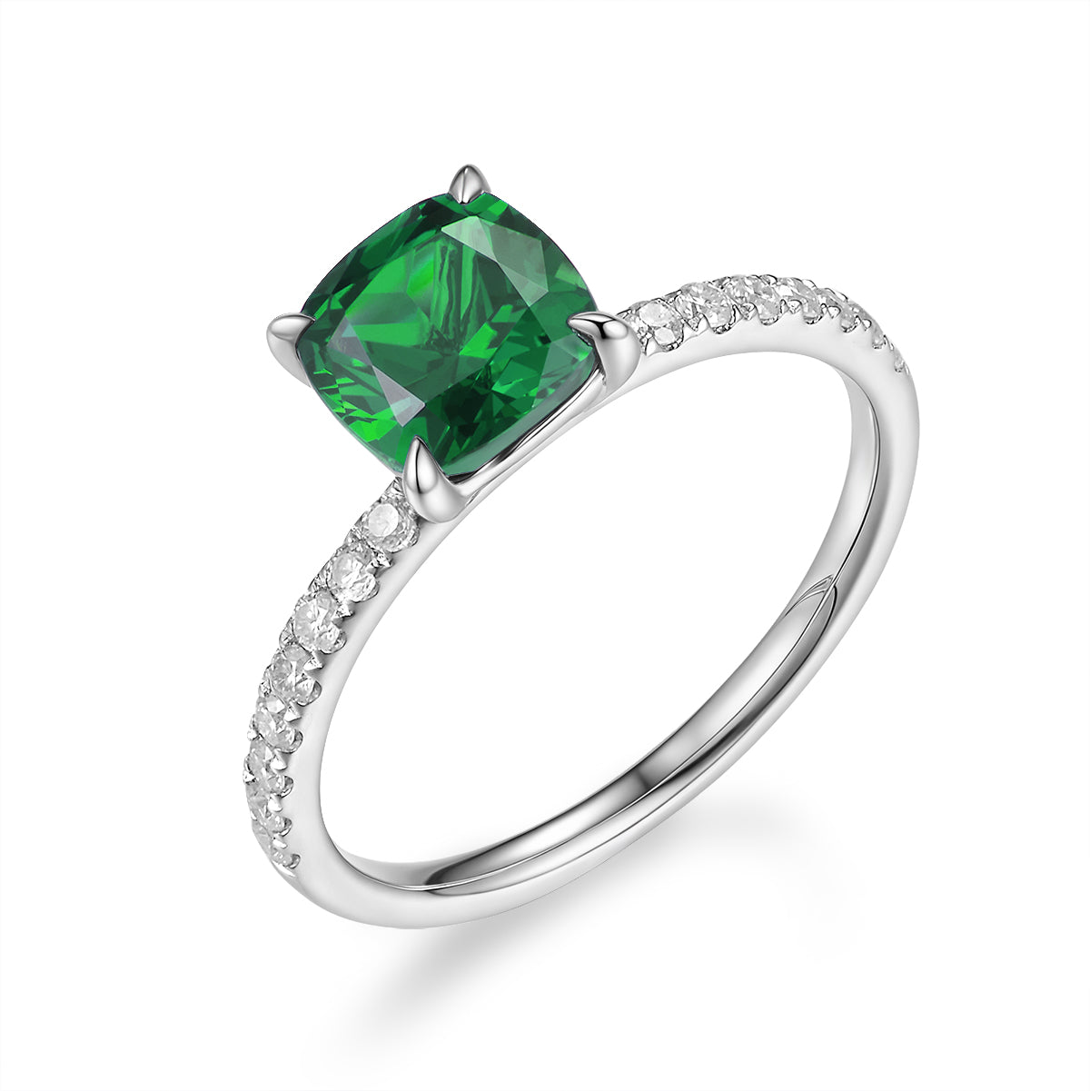 枕形鑲鑽寶石戒指 - D-Only