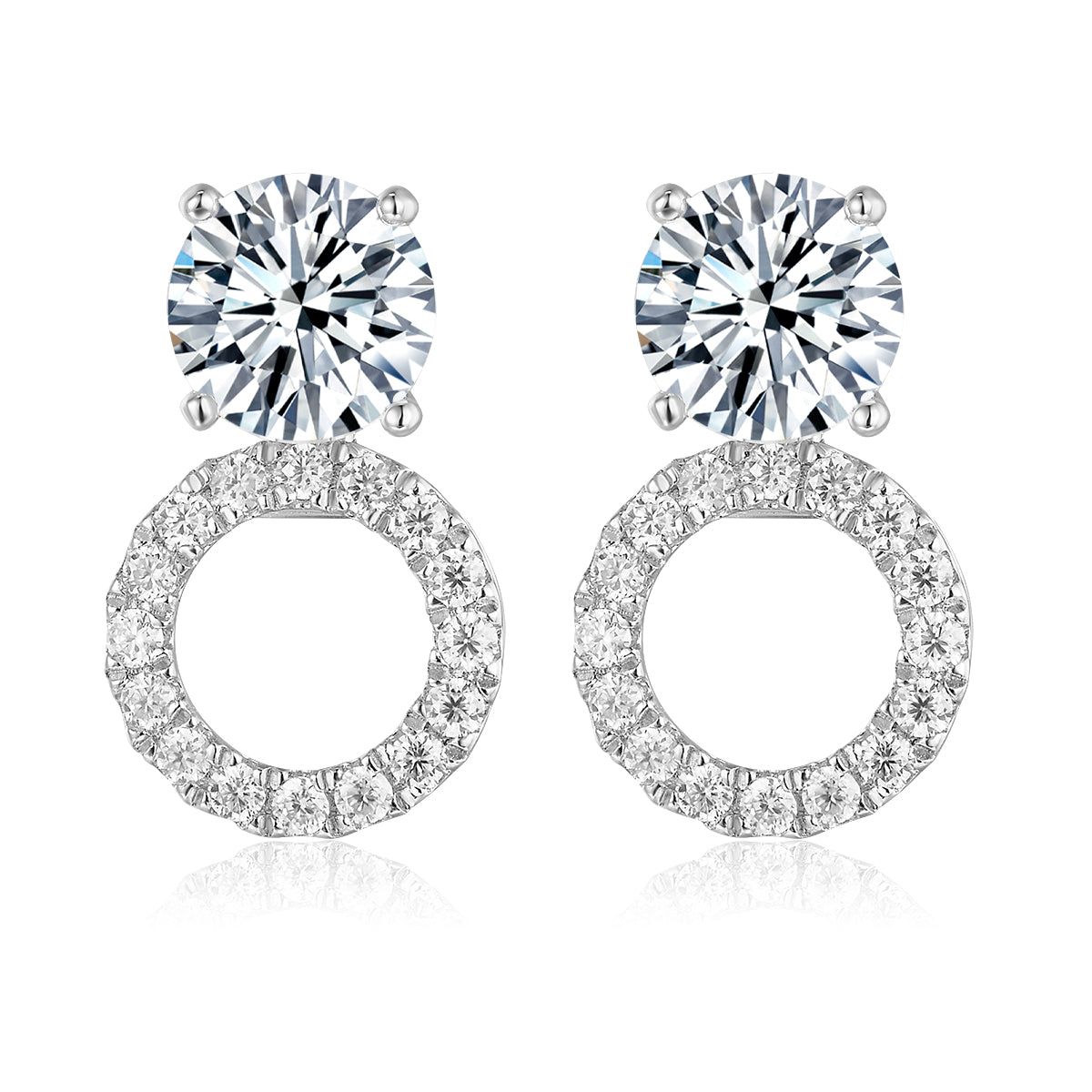 三戴光環培育鑽石耳環 - D-Only