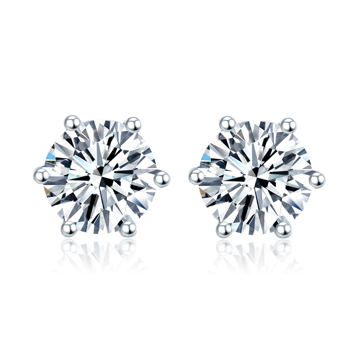 六爪培育鑽石耳環 - D-Only