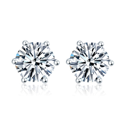 六爪培育鑽石耳環 - D-Only