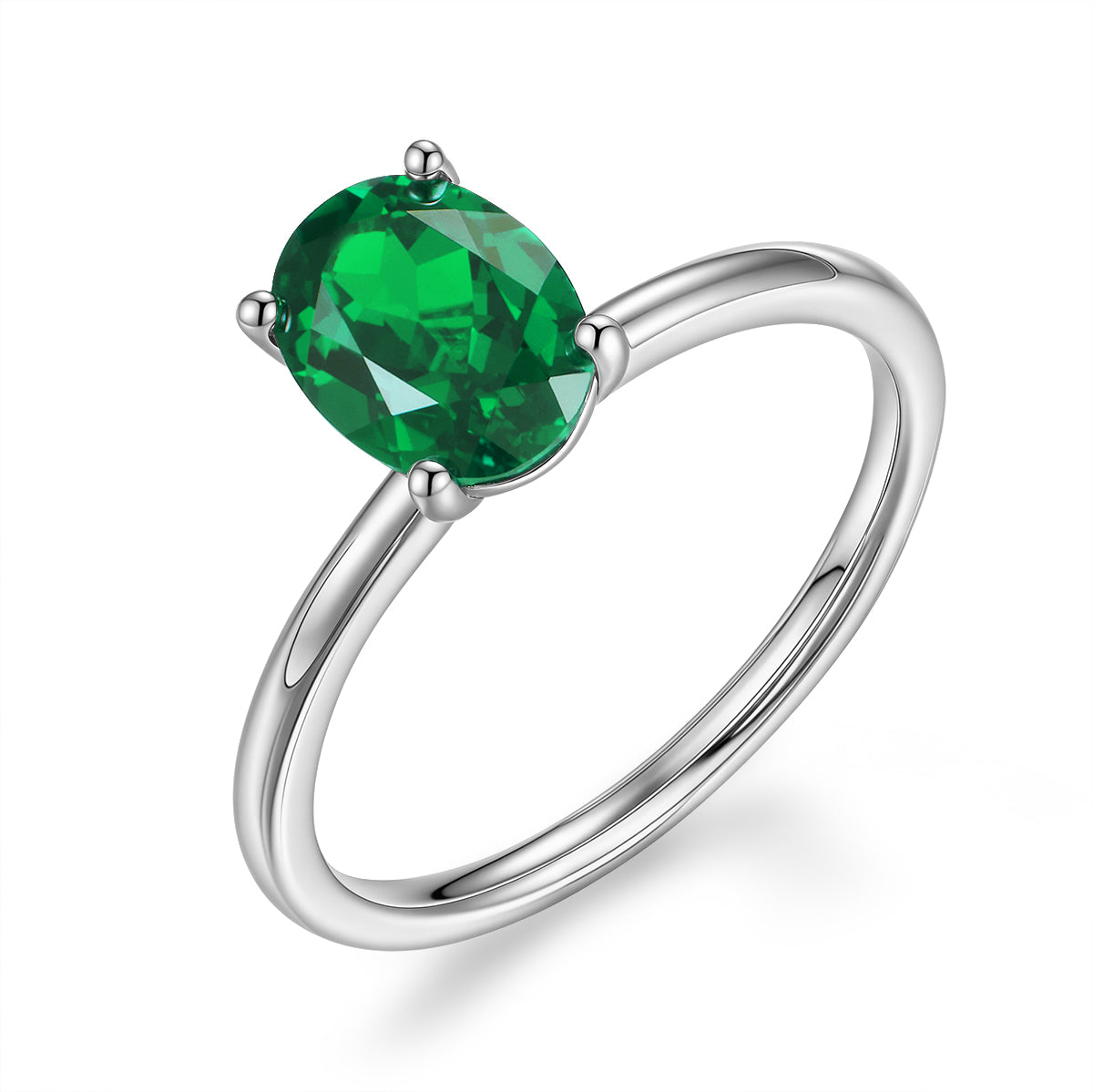 橢圓形單顆寶石戒指 - D-Only