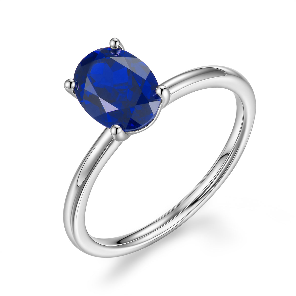 橢圓形單顆寶石戒指 - D-Only