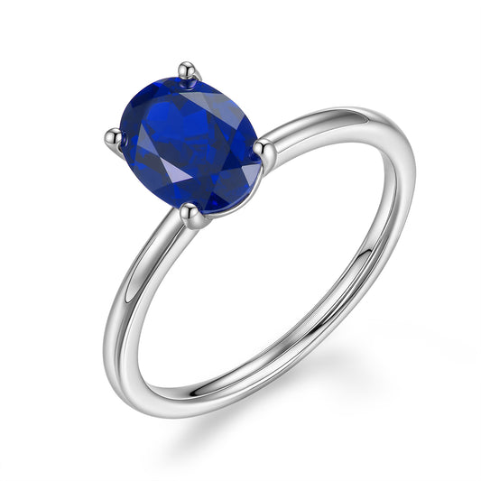 橢圓形單顆寶石戒指 - D-Only