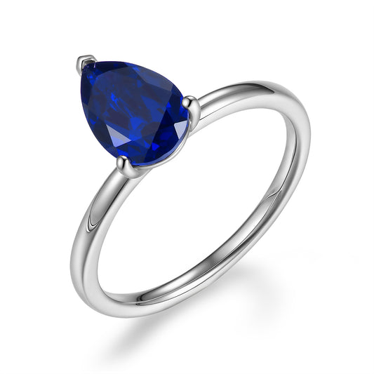 水滴形單顆寶石戒指 - D-Only