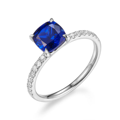 枕形鑲鑽寶石戒指 - D-Only