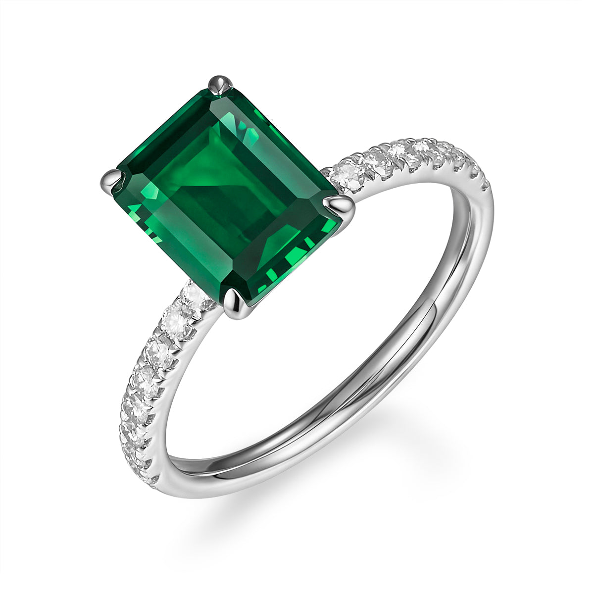祖母綠形鑲寶石戒指 - D-Only