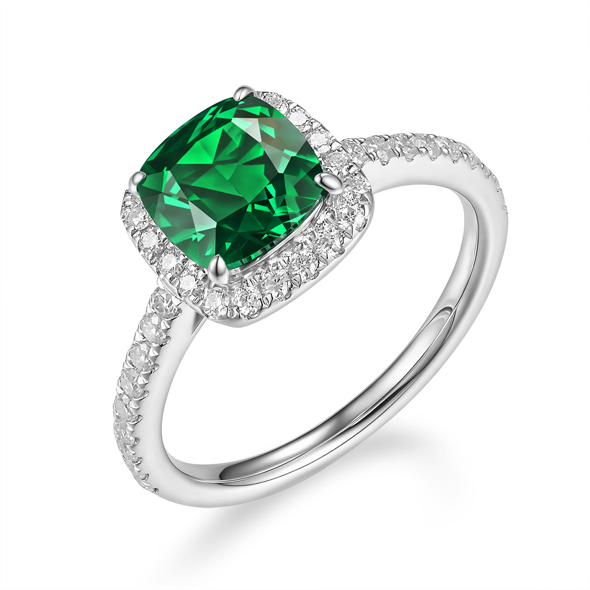 枕形光環鑲寶石戒指 - D-Only