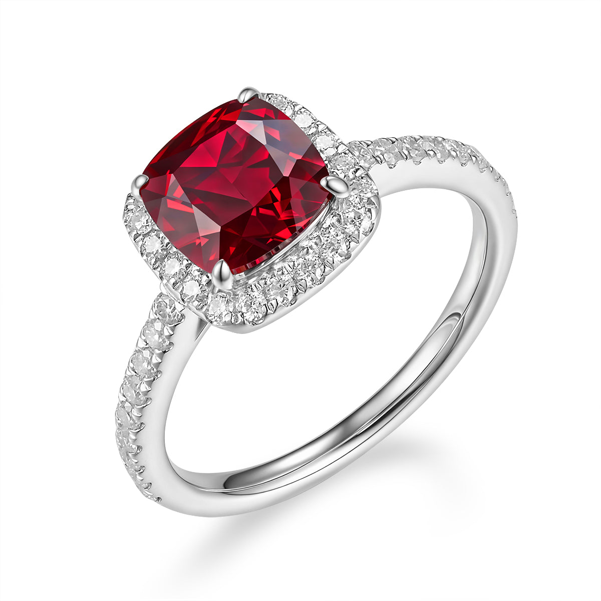 枕形光環鑲寶石戒指 - D-Only