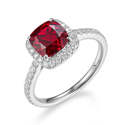 枕形光環鑲寶石戒指 - D-Only