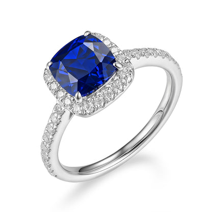 枕形光環鑲寶石戒指 - D-Only