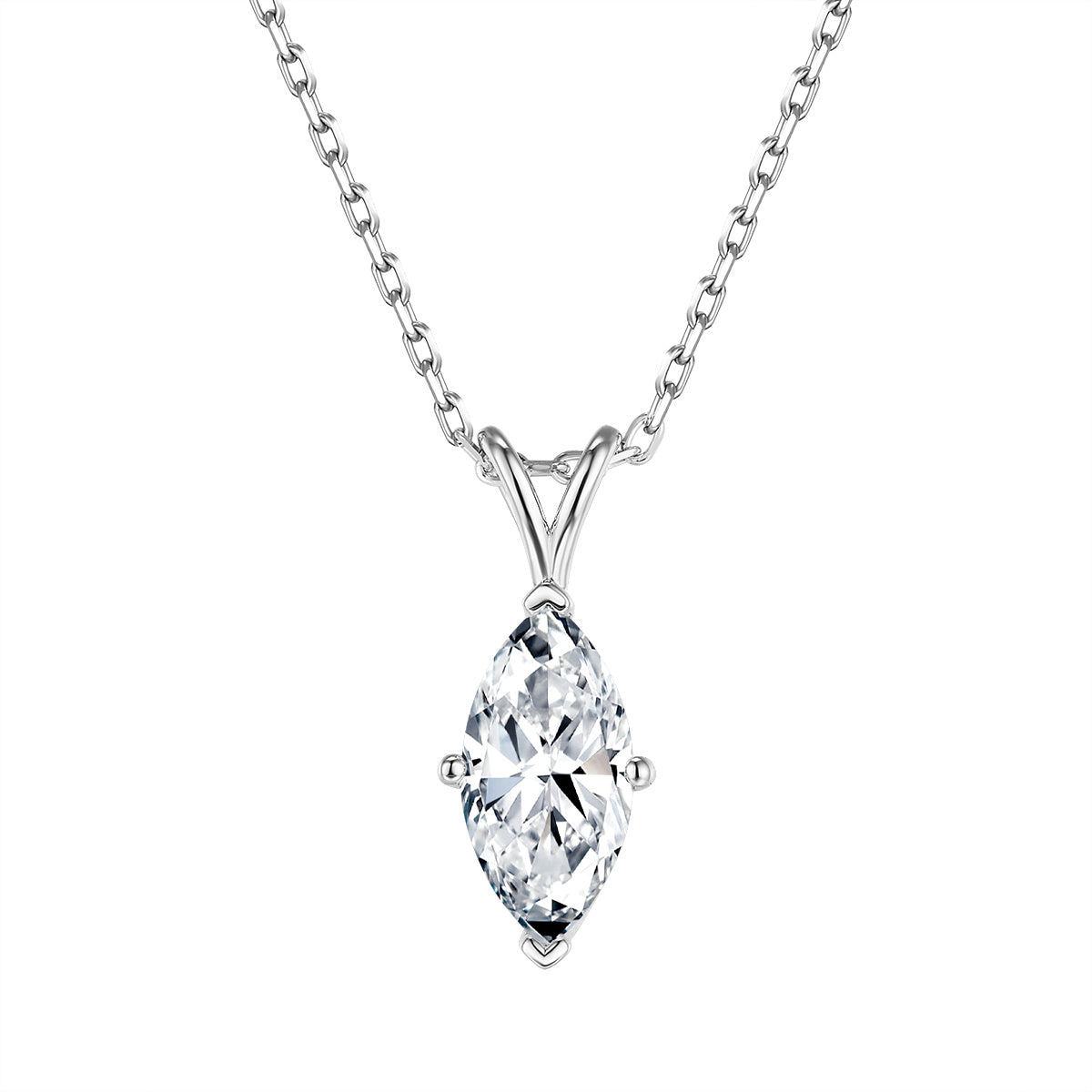 馬眼形許願骨培育鑽石頸鏈 - D-Only