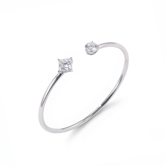 Princess-Cut Toi Et Moi Bangle
