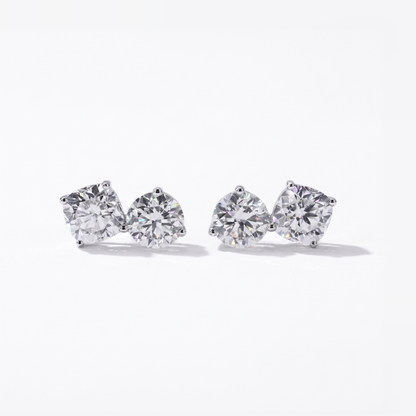 Cushion-Shaped Toi Et Moi Earrings