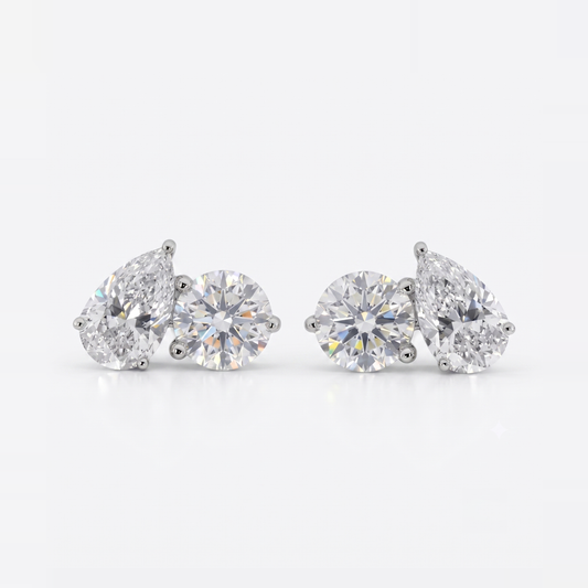 Pear-Shaped Toi Et Moi Earrings