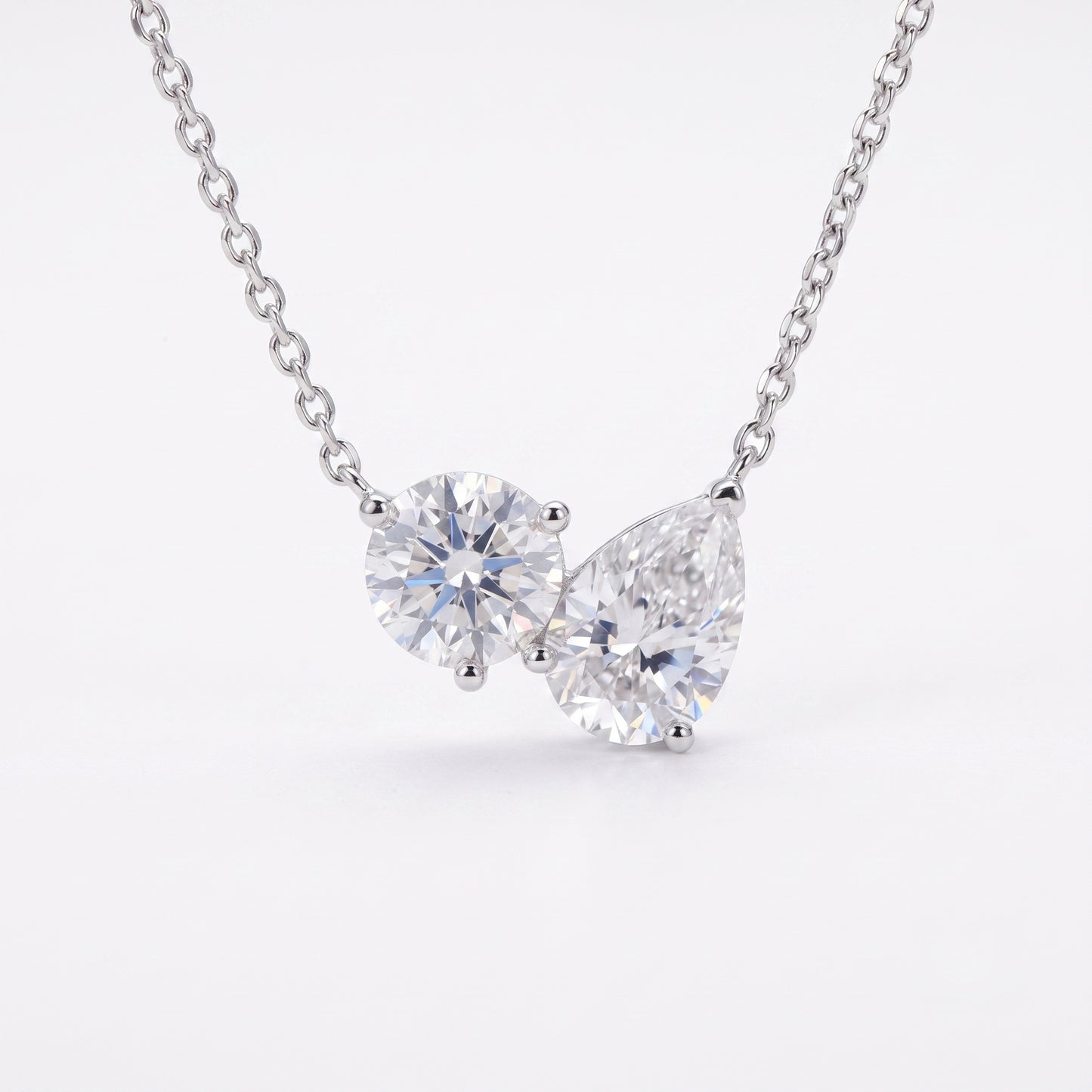Pear-Shaped Toi Et Moi Necklace