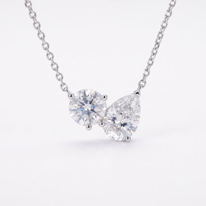 Pear-Shaped Toi Et Moi Necklace