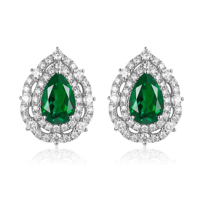 水滴兩環寶石耳環 - D-Only