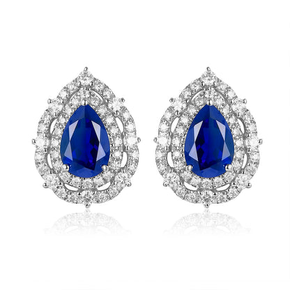 水滴兩環寶石耳環 - D-Only