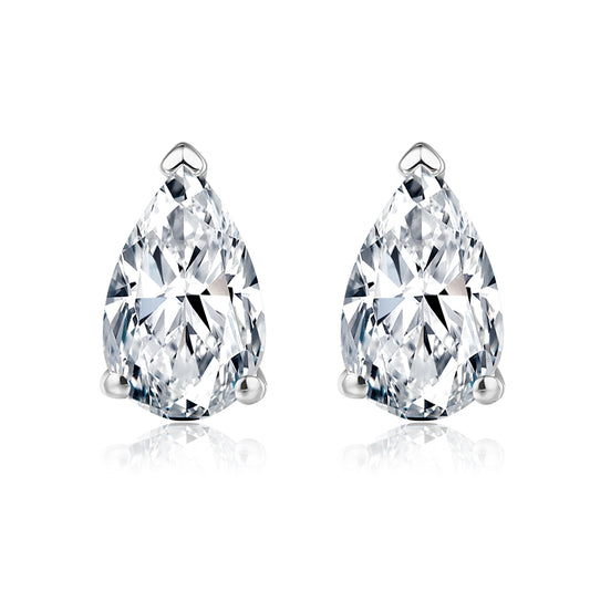 水滴形培育鑽石耳環 - D-Only