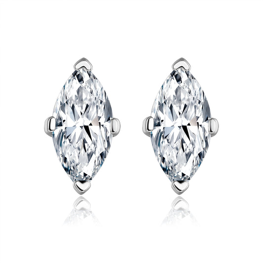 馬眼形培育鑽石耳環 - D-Only