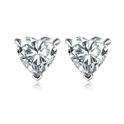 心形培育鑽石耳環 - D-Only