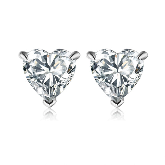 心形培育鑽石耳環 - D-Only