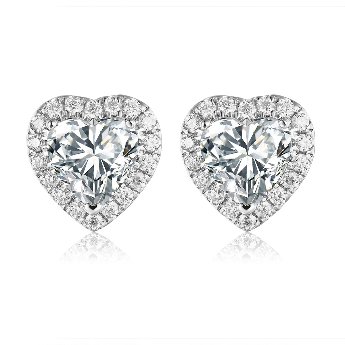 心形光環培育鑽石耳環 - D-Only