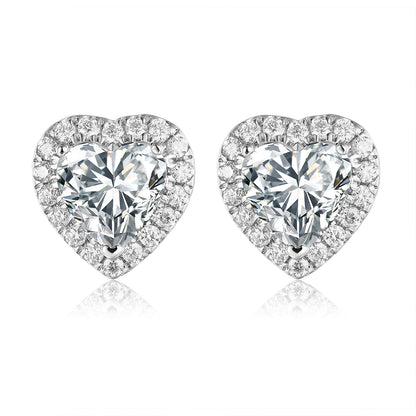心形光環培育鑽石耳環 - D-Only