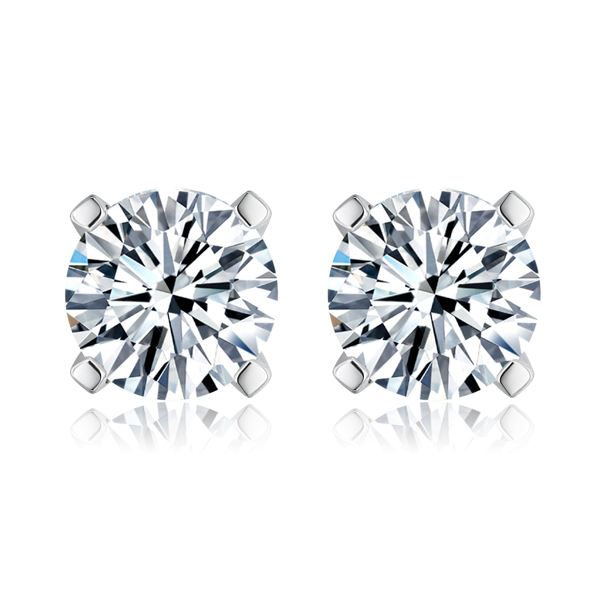 經典四爪培育鑽石耳環 - D-Only
