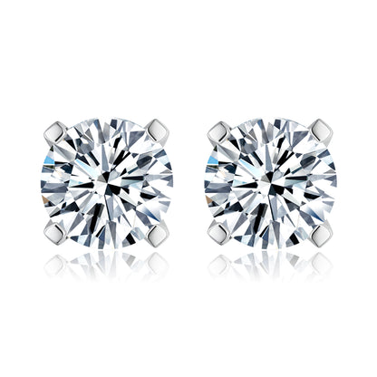 經典四爪培育鑽石耳環 - D-Only