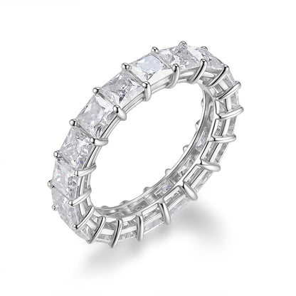 公主方型永恆戒指 - D-Only