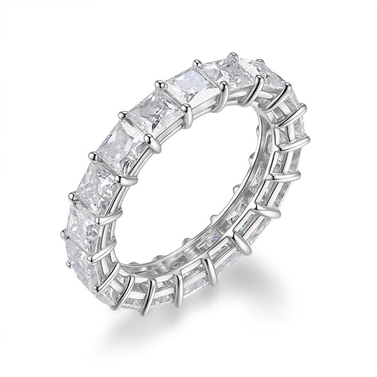 公主方型永恆戒指 - D-Only