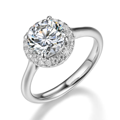 光環教堂式培育鑽石戒指 - D-Only
