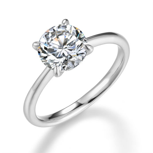 四爪單石培育鑽石戒指 - D-Only