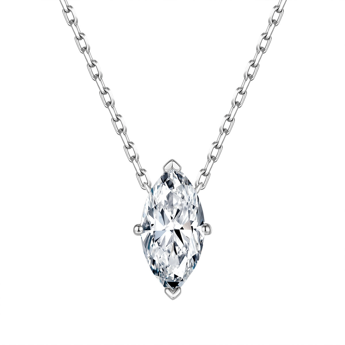 經典馬眼形培育鑽石頸鍊 - D-Only