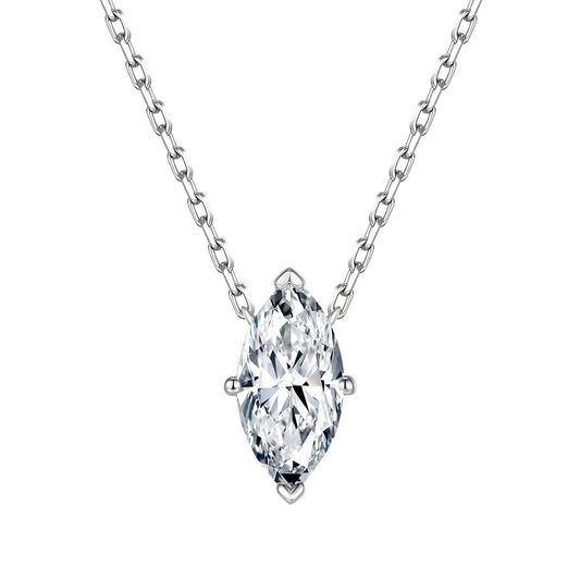 經典馬眼形培育鑽石頸鍊 - D-Only