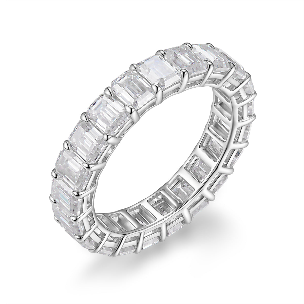 祖母綠型永恆戒指 - D-Only