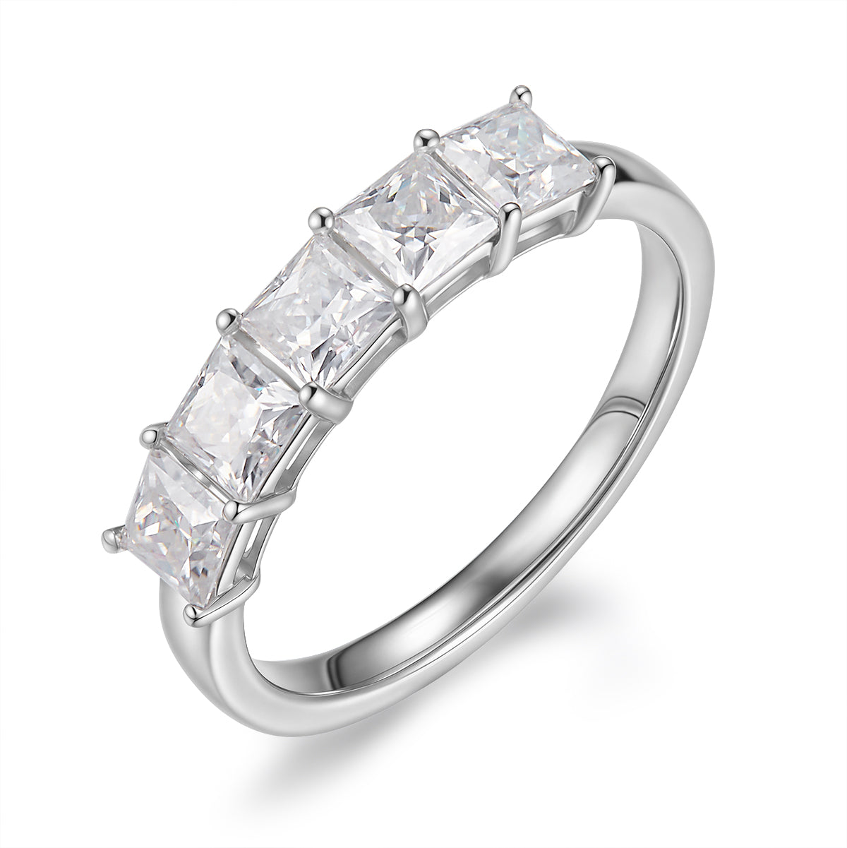 公主方型五鑽永恆戒指 - D-Only