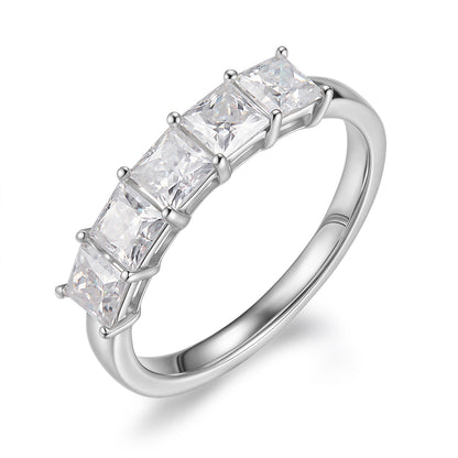 公主方型五鑽永恆戒指 - D-Only