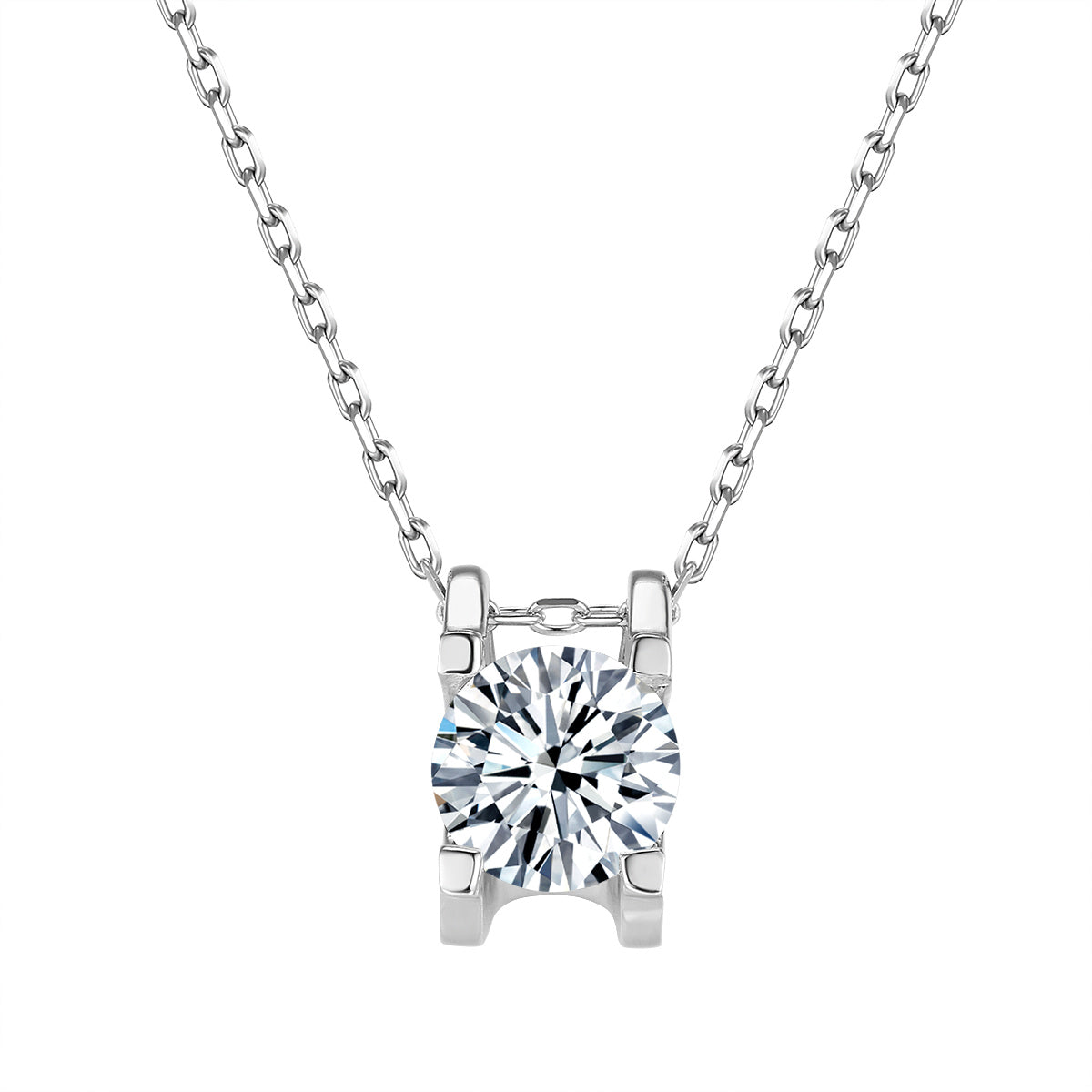 牛角爪鑲培育鑽石頸鍊 - D-Only