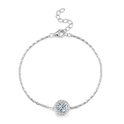 光環鑲鑽培育鑽石手鏈 - D-Only