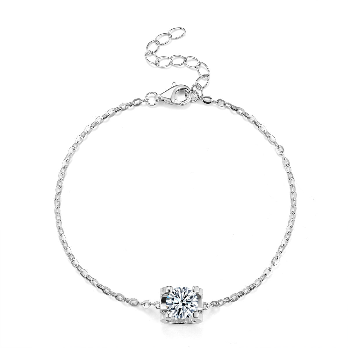 牛角爪鑲培育鑽石手鏈 - D-Only