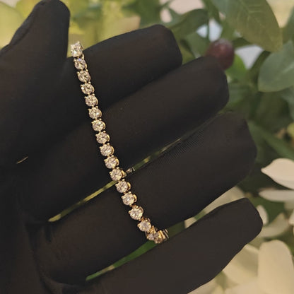 Three Prong Lab Grown Diamond Tennis Bracelet (0.15 carat each)