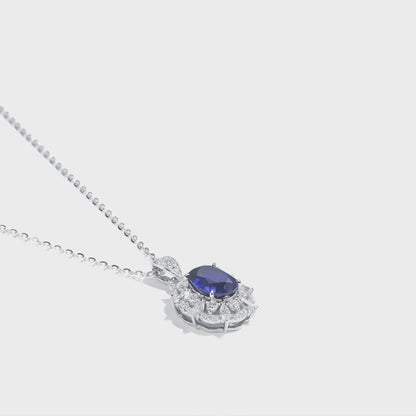 Luminous Oval Gem Necklace