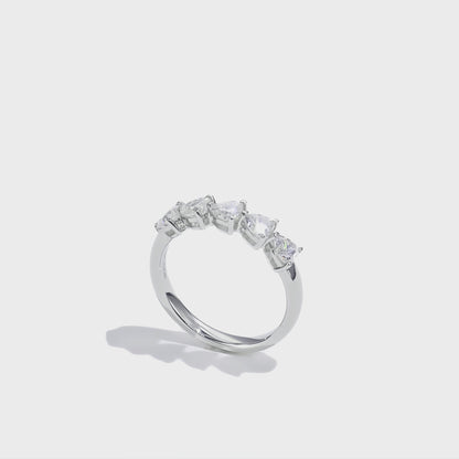 心型五鑽永恆戒指