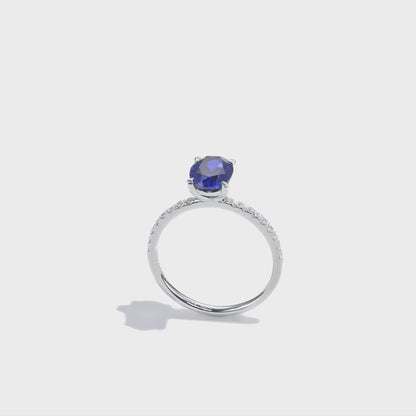 橢圓形鑲寶石戒指