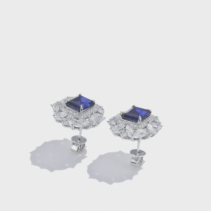 星芒祖母綠寶石耳環