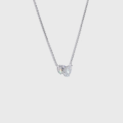 Pear-Shaped Toi Et Moi Necklace