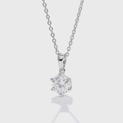 經典六爪鑽石培育鑽石吊墜