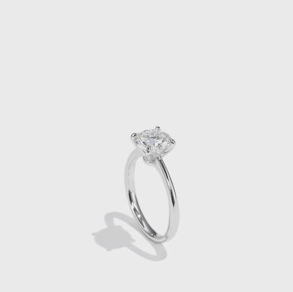 四爪單石培育鑽石戒指